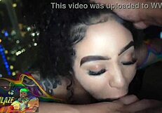 Ariel LOVE SUCKS and FUCKS huge dick on balcony!