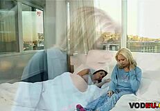 lola foxx and odette delacroix share lazy morning massage