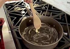 stepmom gives intense blowjob to stepson while he cooks in the kitchen