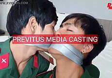 i got tricked into wild gay sex with police and soldier during casting