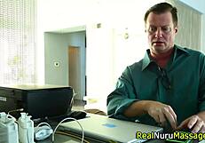 Jizzy asian masseuse teases