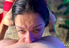 extreme sloppy deepthroat fuck with cum on face