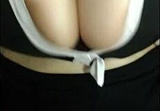 Beautiful girlfriend Ivy has amazing bouncing boobs in this POV video.