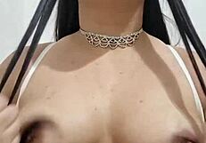 Pretty Novinha Teases Pussy in Lingerie