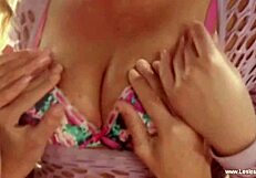 rebekah and tereza explore their lesbian sides with toys and masturbation