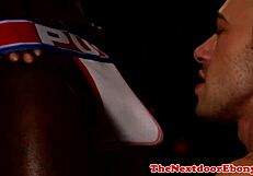 homosexual ebony hunk sucked and assfucked by muscular black amateur