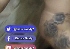 Latina Brunette Pornstar Touches Pussy in Webcam Prank Call