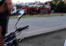 A carona with big tits in voyeur creampie scene