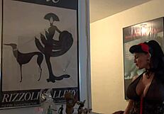 Granny's wild threesome with black studs and cum explosion on cam