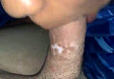 my friend is sucking my wet cock in this blowjob