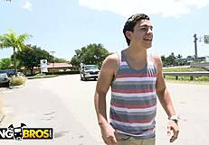 Sophia Steele blows Peter Green in public as bum watches