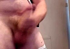 Straight amateur's big cock hard and ready to go