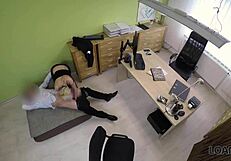 Naughty Czech Teen Uses Her Sexual Charms to Seduce Banker for Loan4k Credit in Provocative Casting Interview