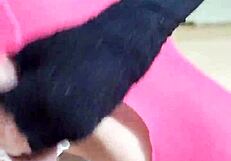 Ladyboy rides dildo first time 😈