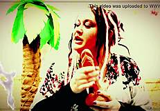 feeling so horny as cute gals lick my tight pussy naked