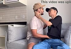 young guy meets godfather and gives dick gift