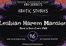 I explore lesbian harem in mansion for erotic orgasms