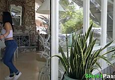 Hot Latina Babe Demi Lowe Oiled Up and Riding Cock in Doggystyle