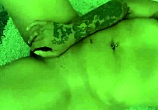 Skinny ebony bobbi jo88 worships her body solo