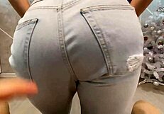 blonde sucks big dick then rides to cum on tits