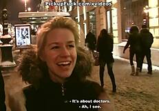 Redhead slut caught banging hard in a filthy public toilet