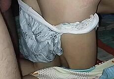 latina couple's homemade session where he pounds her doggy style bareback