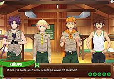 Friends relax in game camp episode with natsumi russian voice