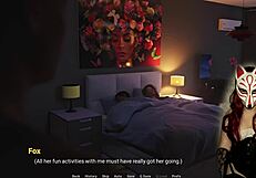 In the scent 24 game, the milf has see through clothes and big tits