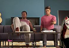 In the scent 24 game, the milf has see through clothes and big tits