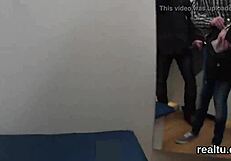 Seductive Czech Kitten Strips in Mall for POV Penetration