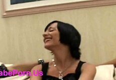 in this scene she experiences double penetration with intense anal and blowjob fucking