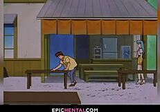 Mahoko's hentai virginity lost through passionate licking and muff diving