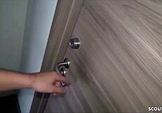 Slender German teen gets fucked after her workout at McFit