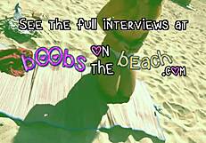 Topless beach interviews with horny sluts on holiday