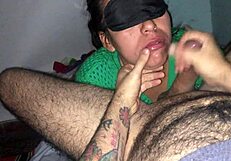 Putita chupadora begs for leche in solo blowjob