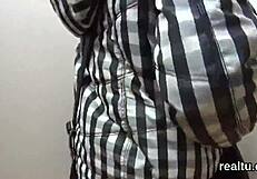 Seductive Czech Kitten Strips in Mall for POV Penetration