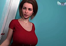 Naughty Brunette Cassandra Sucks And Rides In Doggy Creampie Game