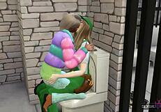 Hot blonde stepsister hangs out and chats