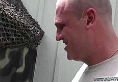 Old guy gives young blowjob in the woods