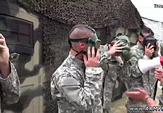 Old guy gives young blowjob in the woods