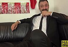 Fetish whore throating cock deep