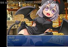 The self-absorbed character in the anime-style porn film