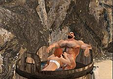 handsome hunk cam heyward at spa