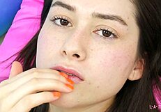 Radiant Brunette Shows Flawless Body