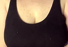 Emotional Slapping My Huge Tits Against Table Feels So Wild