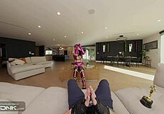 VR conk Mileena's big tits bouncing in hardcore parody