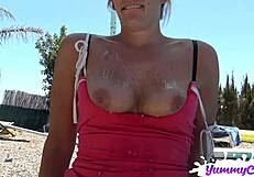 i love watching huge cum showers outdoors in this milf handjob compilation!