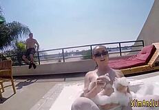 big booty babe sucking cock and riding hard