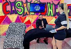 Suzy Gives Ass to Diguinha DJ for Intense Double Penetration.