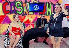 Suzy Gives Ass to Diguinha DJ for Intense Double Penetration.